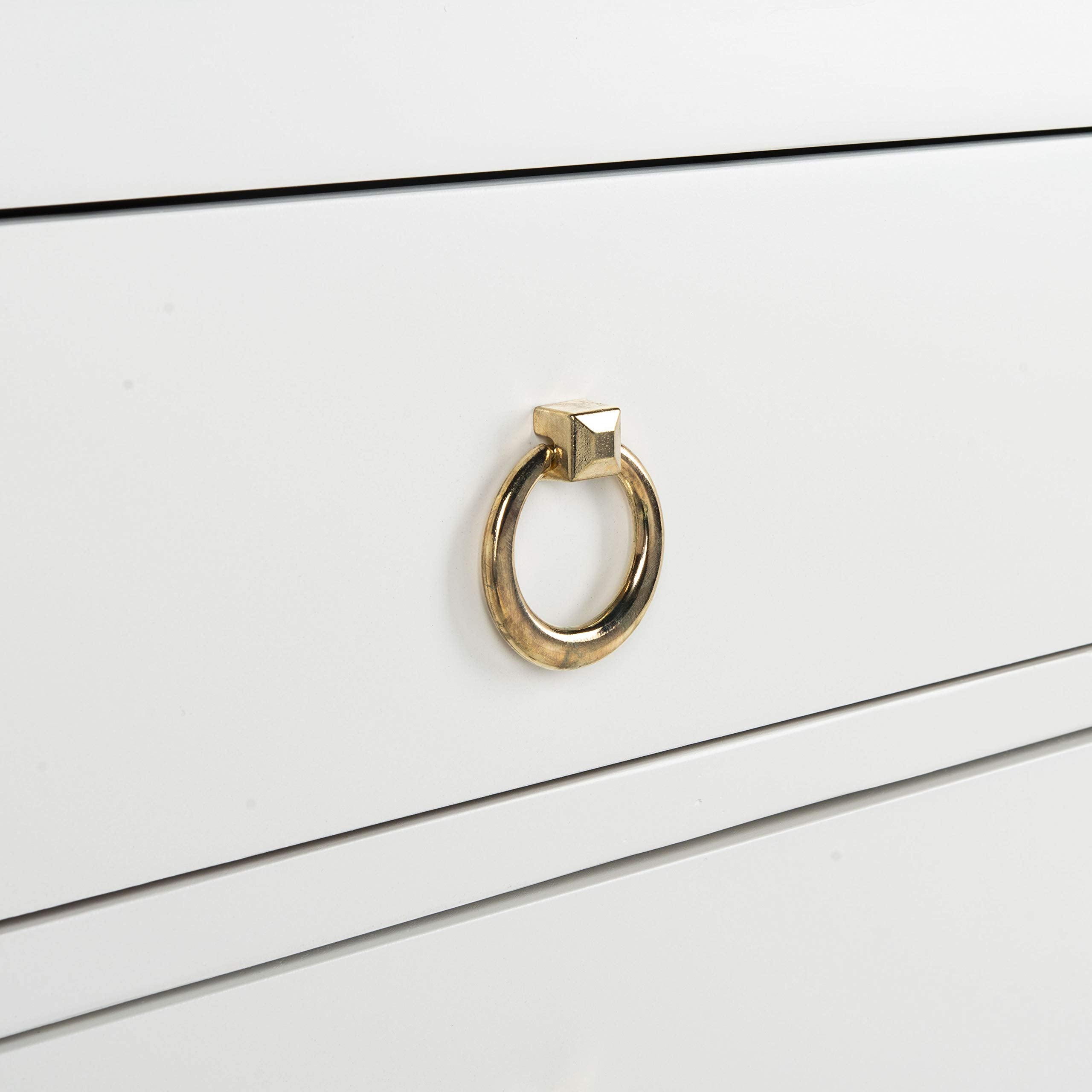 3-Drawer Chest White Gold