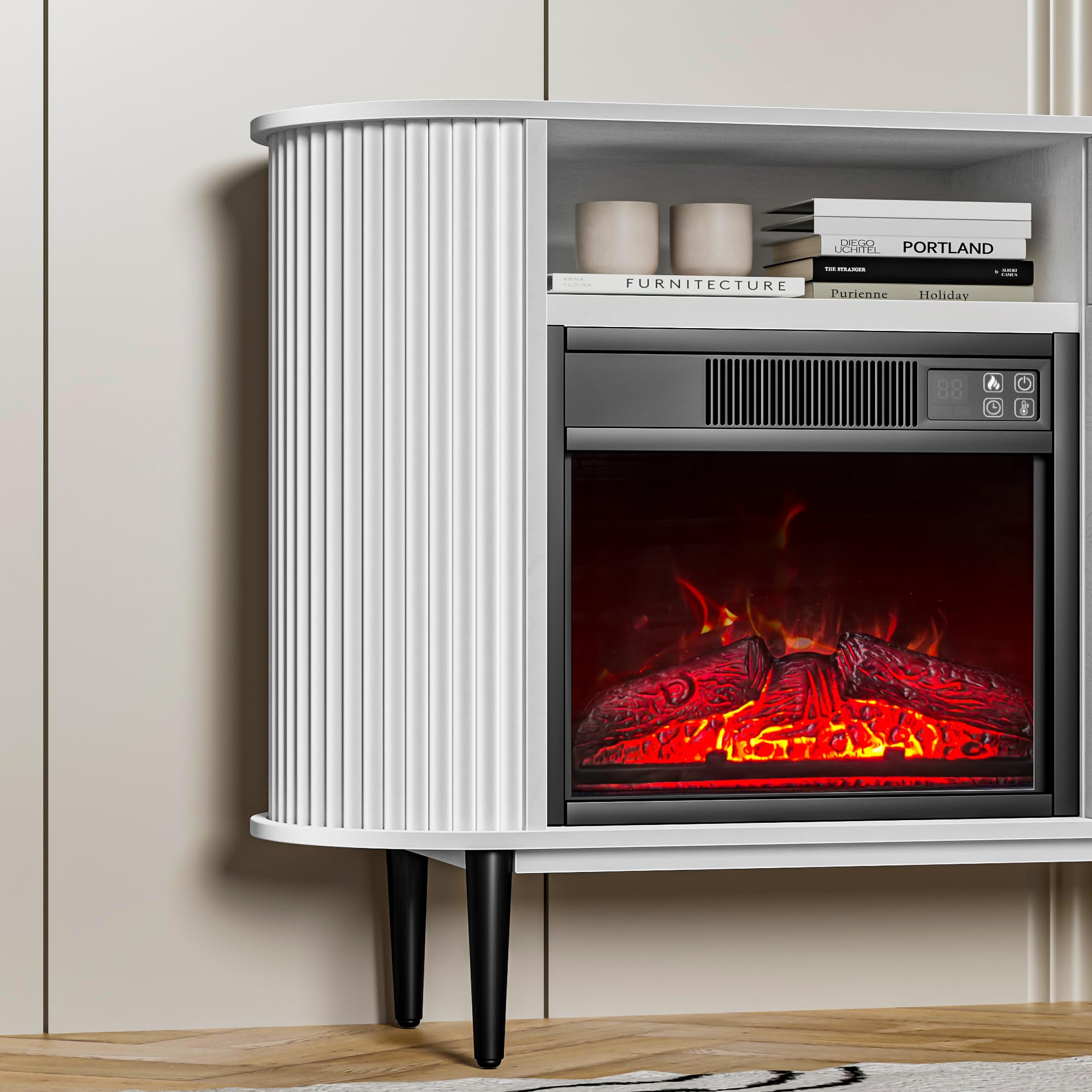 50" Electric Fireplace TV Stand with Storage