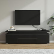 TV Stand with Power Outlet and LED Lights