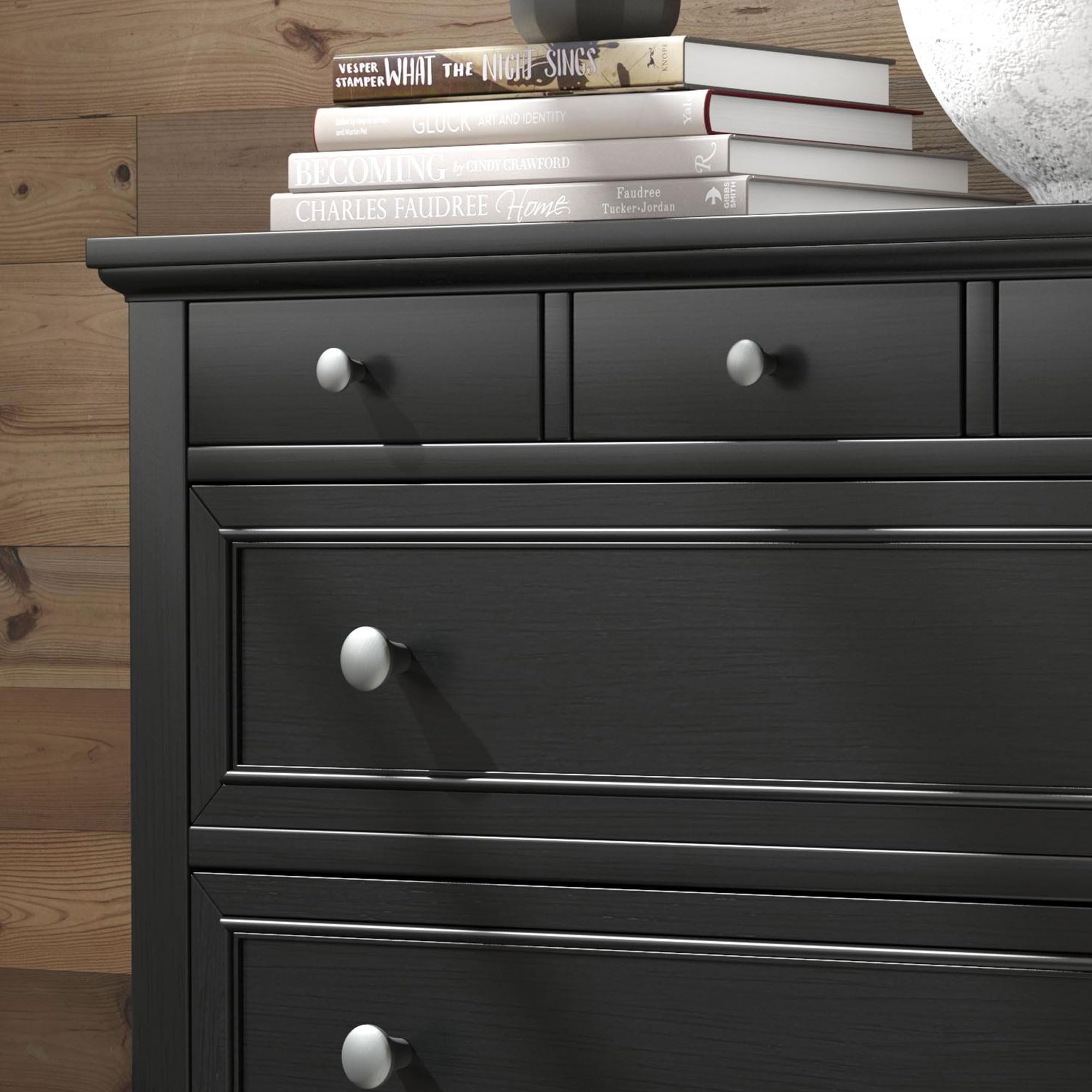 Black Four-Drawer Storage Chest