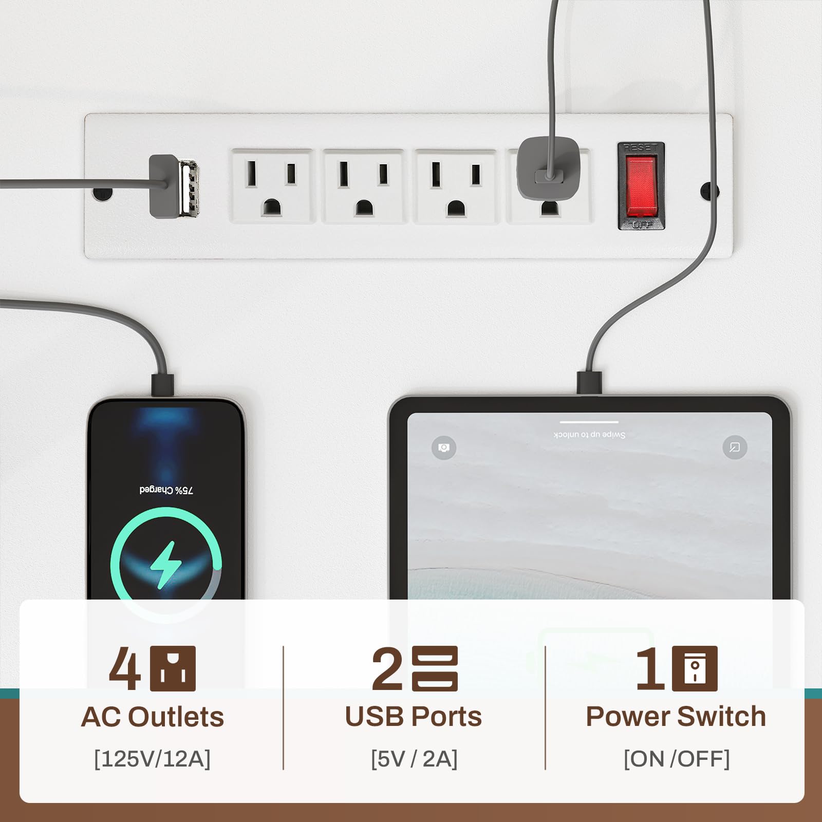 L-Shaped Gaming Desk with Power Outlets, LED Strip & Storage Shelves
