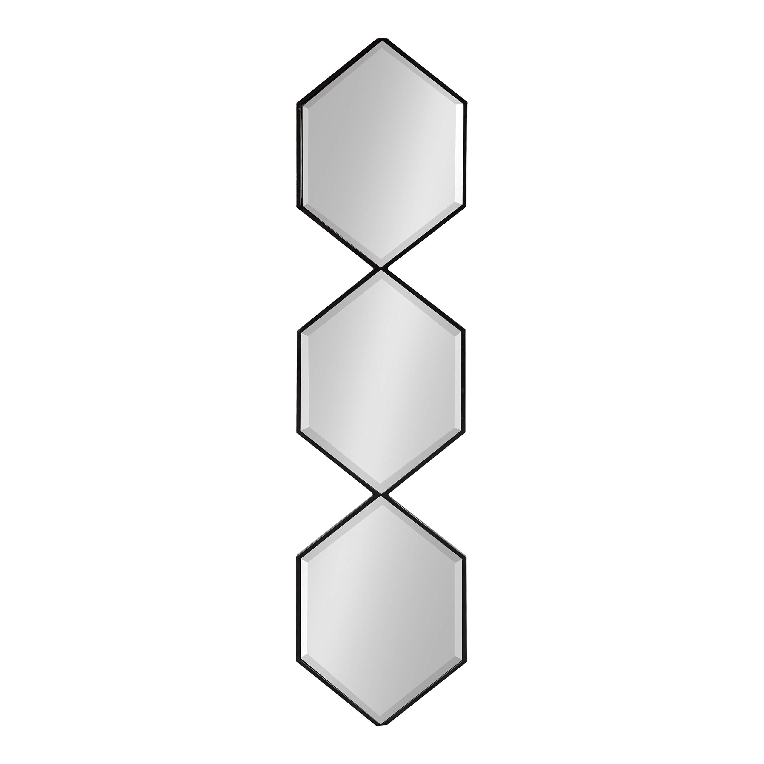 Modern Narrow Geometric Metal Accent Wall Mirror