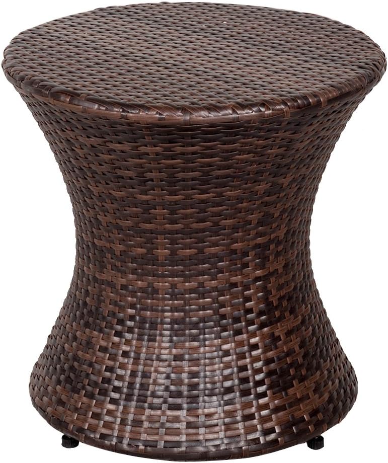 Hourglass Wicker Side Table 20 Inch