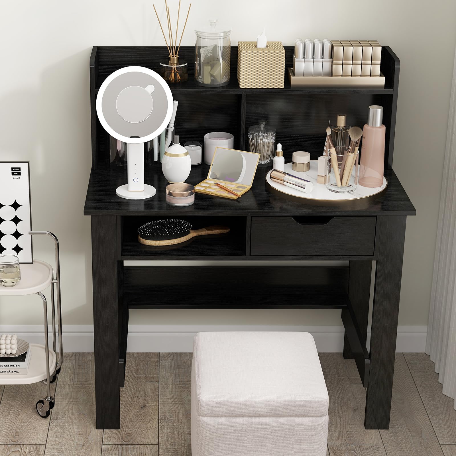 Computer Desk with Hutch and Charging Station