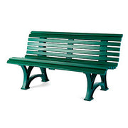 Weatherproof PVC Outdoor Bench 3-Seat Green