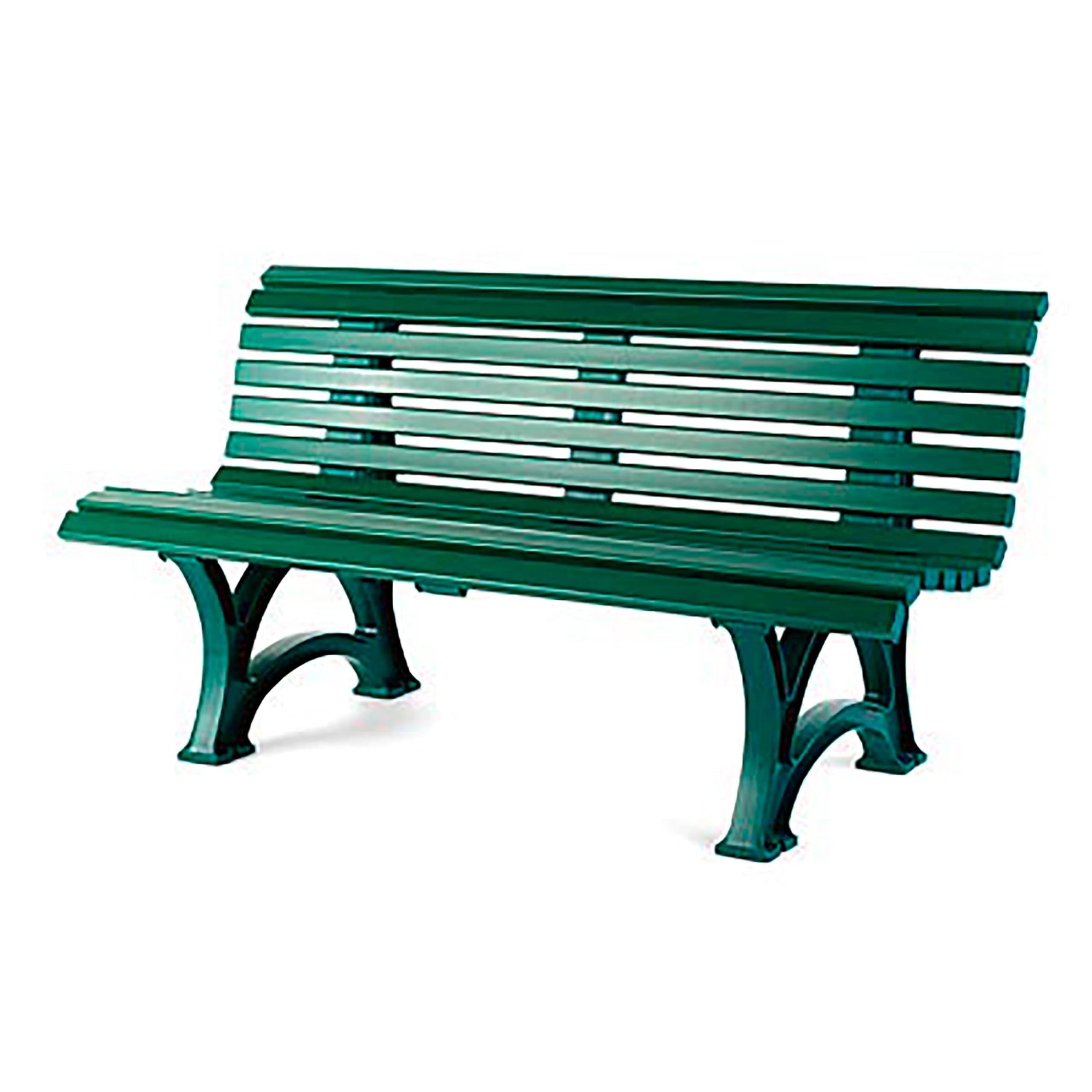 Weatherproof PVC Outdoor Bench 3-Seat Green