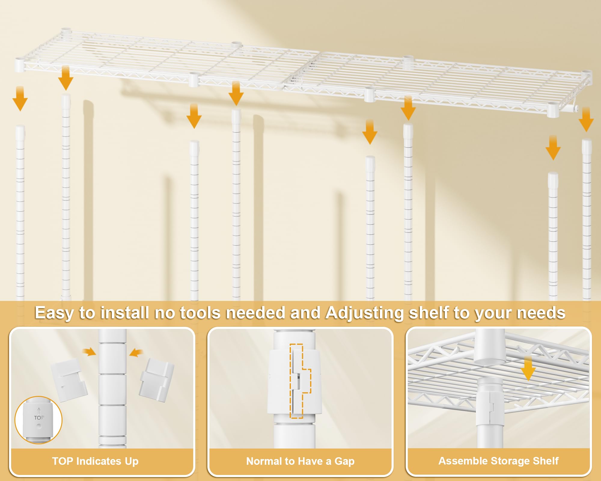 Heavy Duty Closet Organizer with Cover