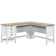 L-Shaped Desk with Drawers and File Storage