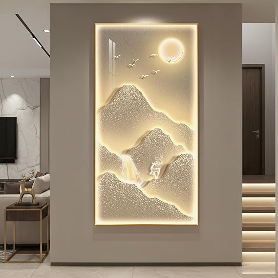 LED Lighted Mountain Wall Art
