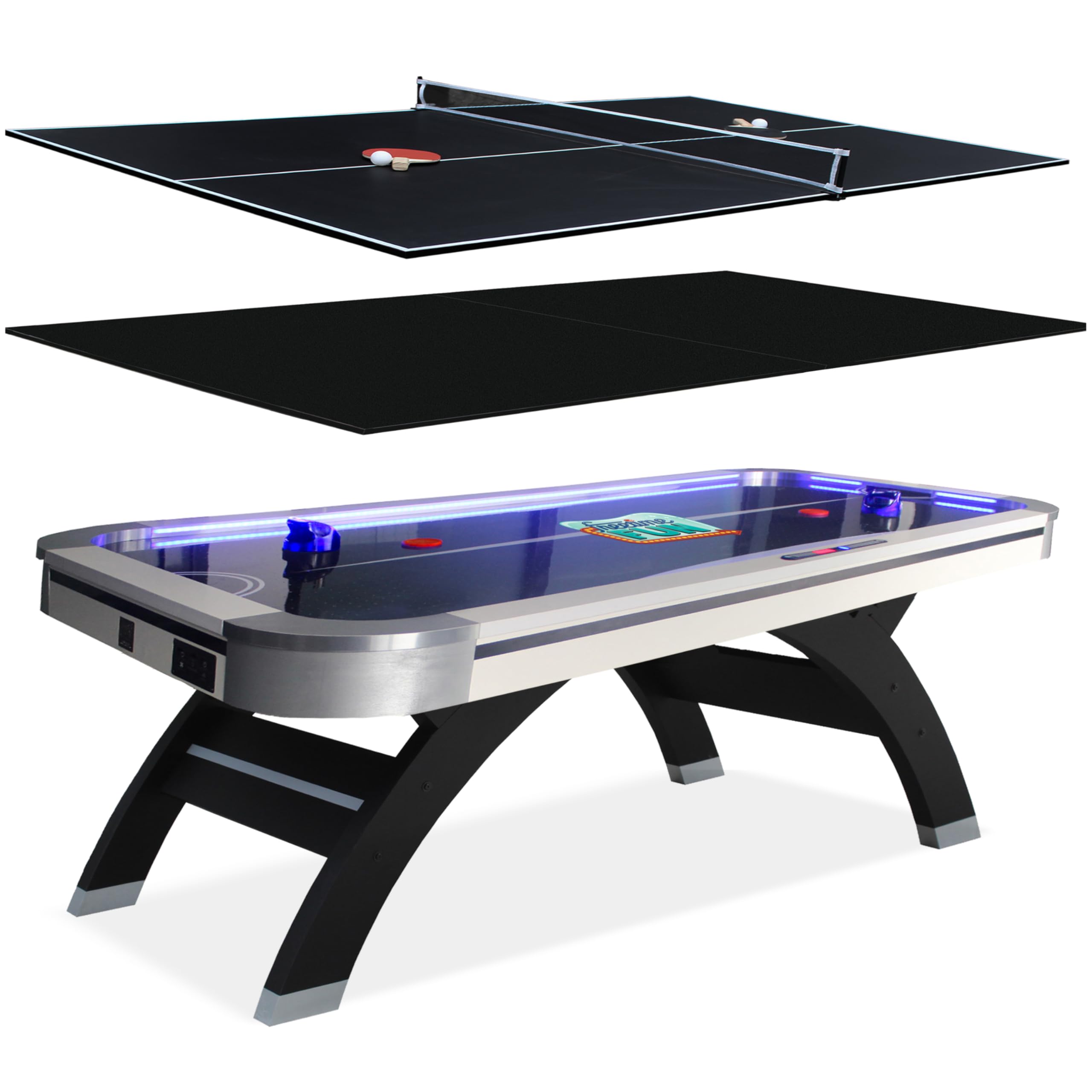 7 ft Multi-Functional Air Hockey Table with LED Lights