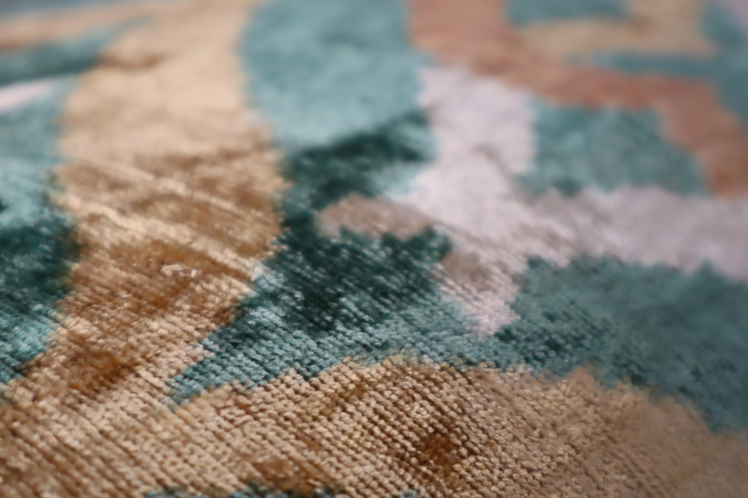 Handmade Velvet Ikat Throw Pillow 16x24