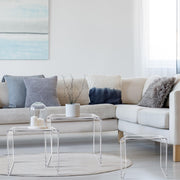 Acrylic Nesting Tables Set of 3 Clear Side Tables