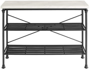 Madeleine Sofa Console Table with Storage Shelves