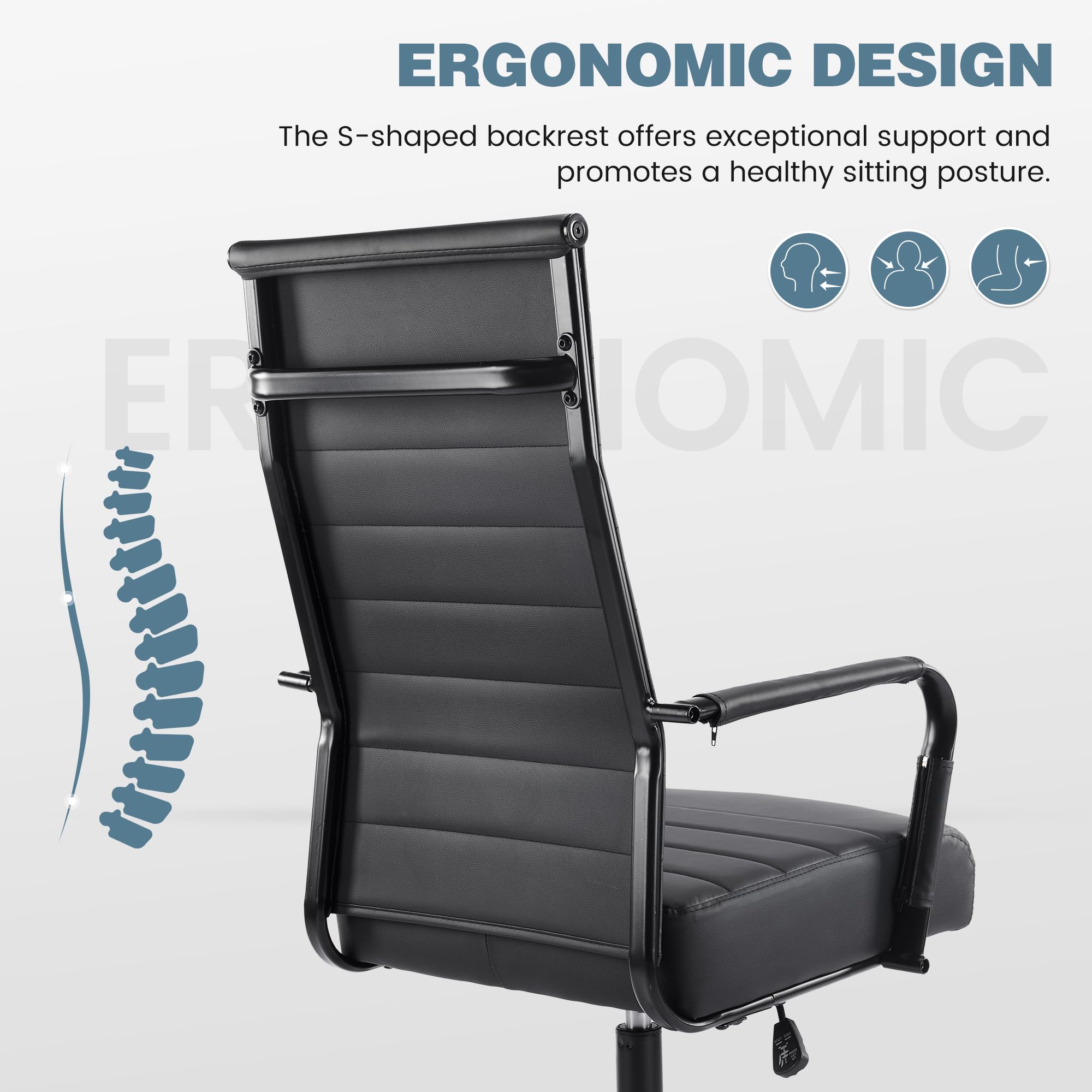 Ergonomic Executive Office Chair with High Back