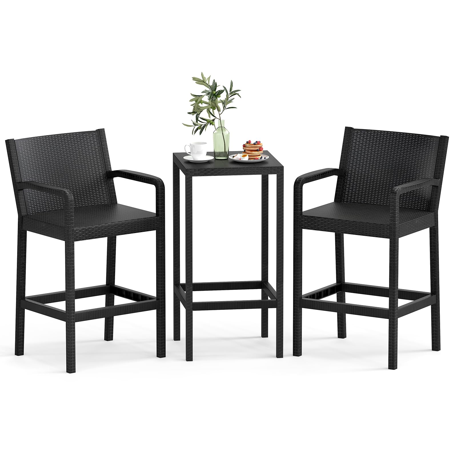3-Piece Patio Bar Set with Stools