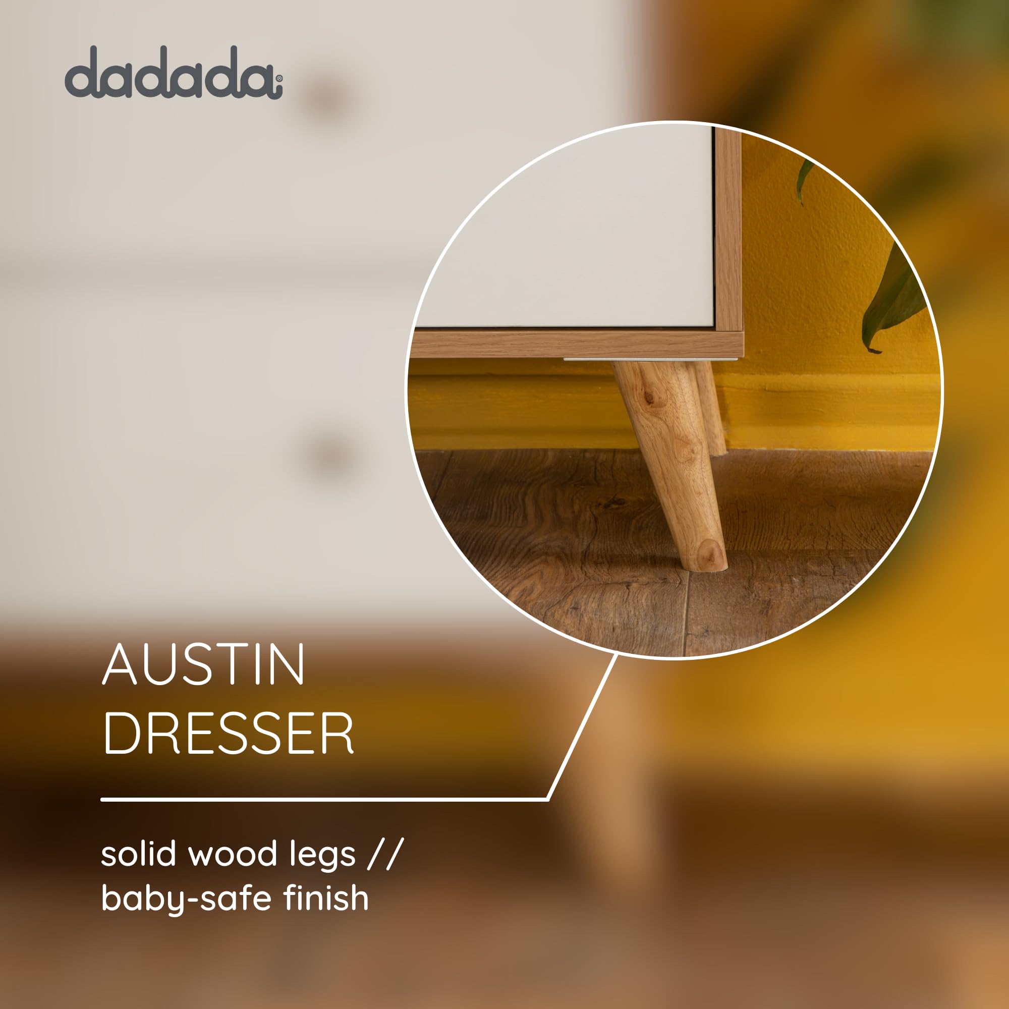 Austin 3-Drawer Dresser - Modern Nursery & Bedroom Storage