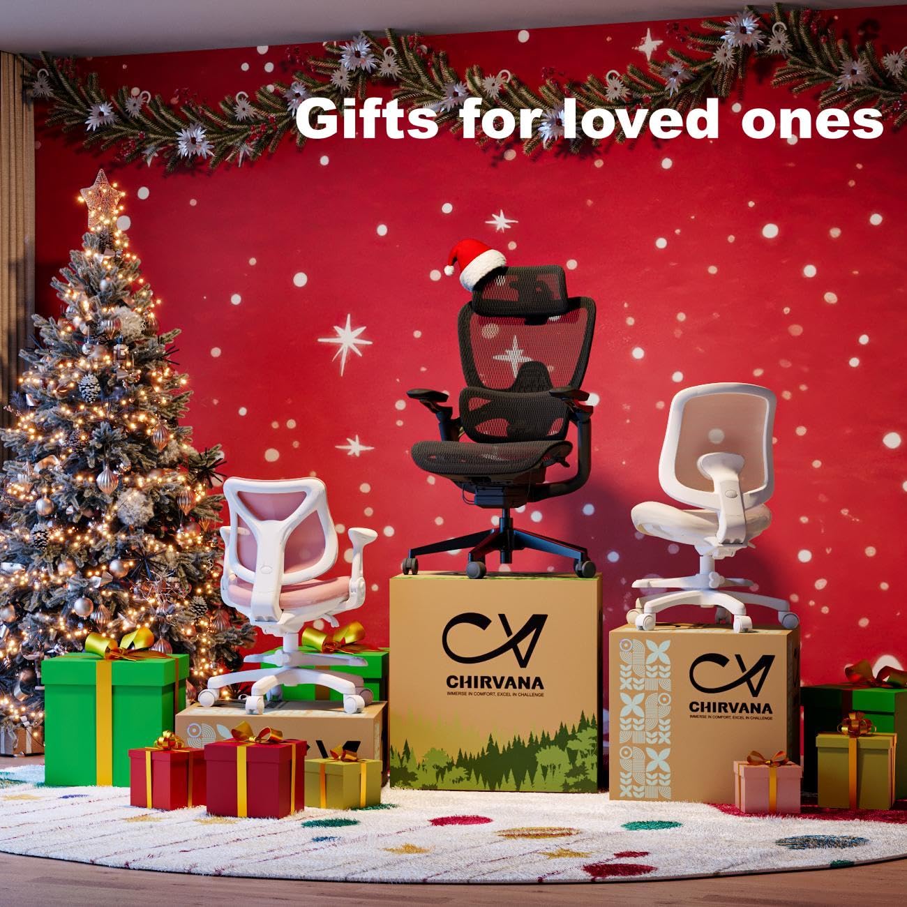 Ergonomic Kids Desk Chair with Lumbar Support and Footrest