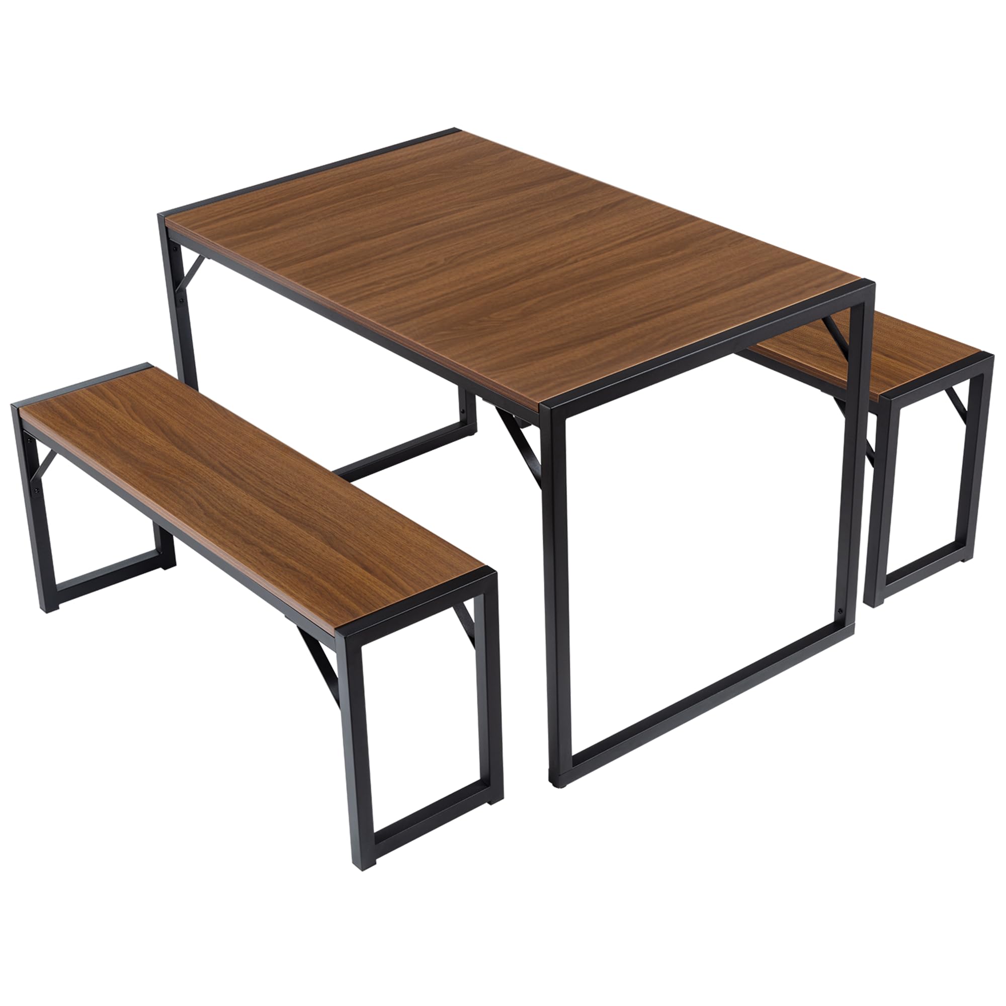Kitchen Dining Table Set for 4 with Benches