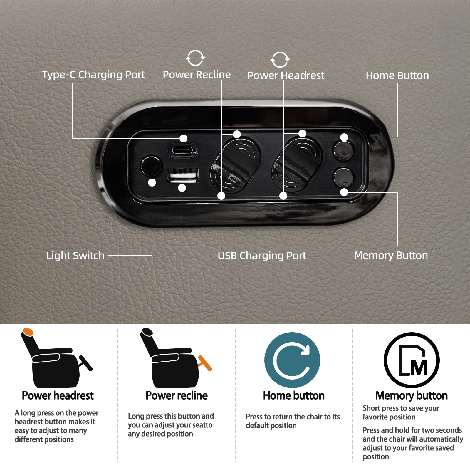 4-Seat Power Reclining Home Theater Sectional