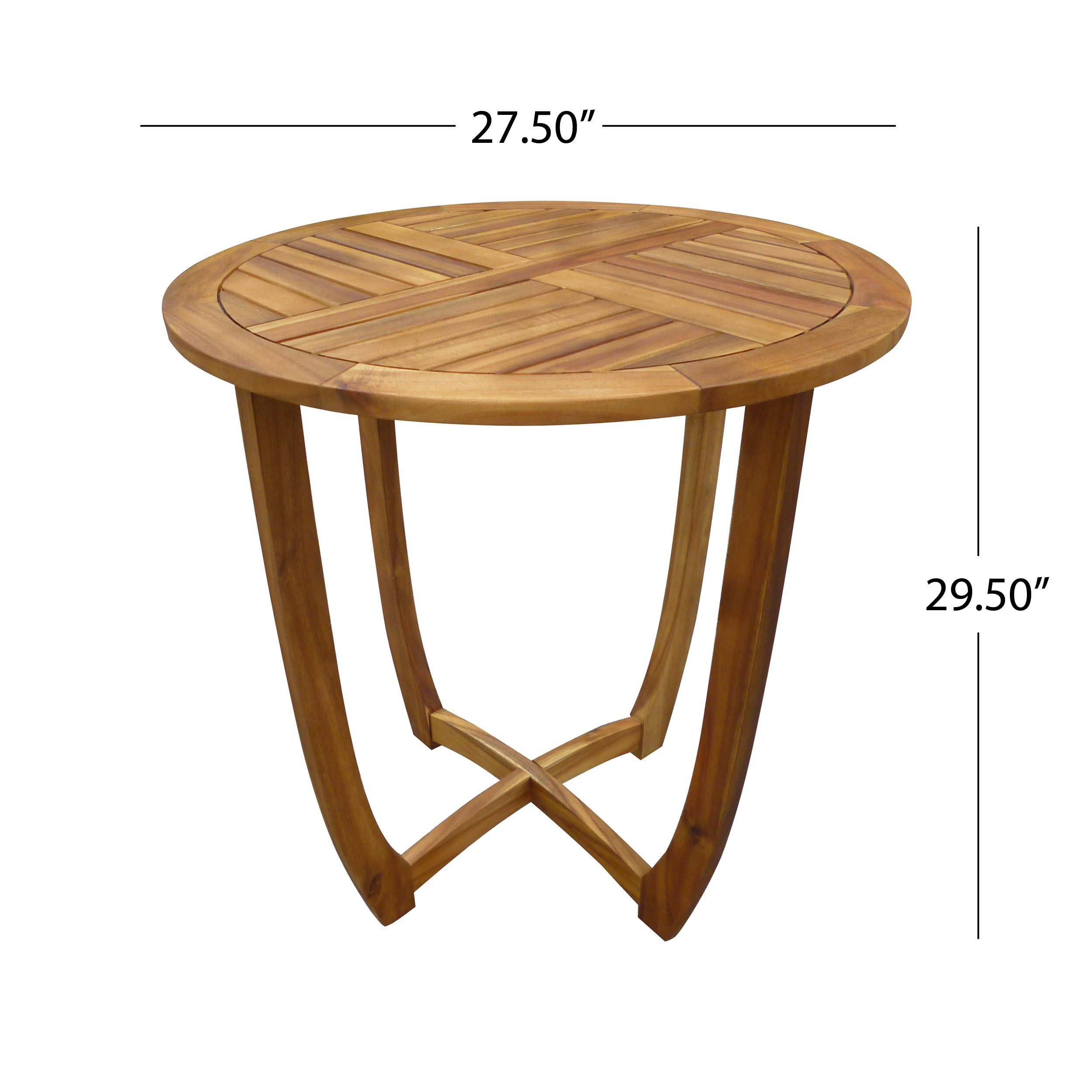 Carina Accent Round Table - Teak Finish