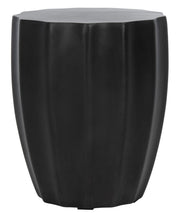 Black Modern Concrete Round Accent Table