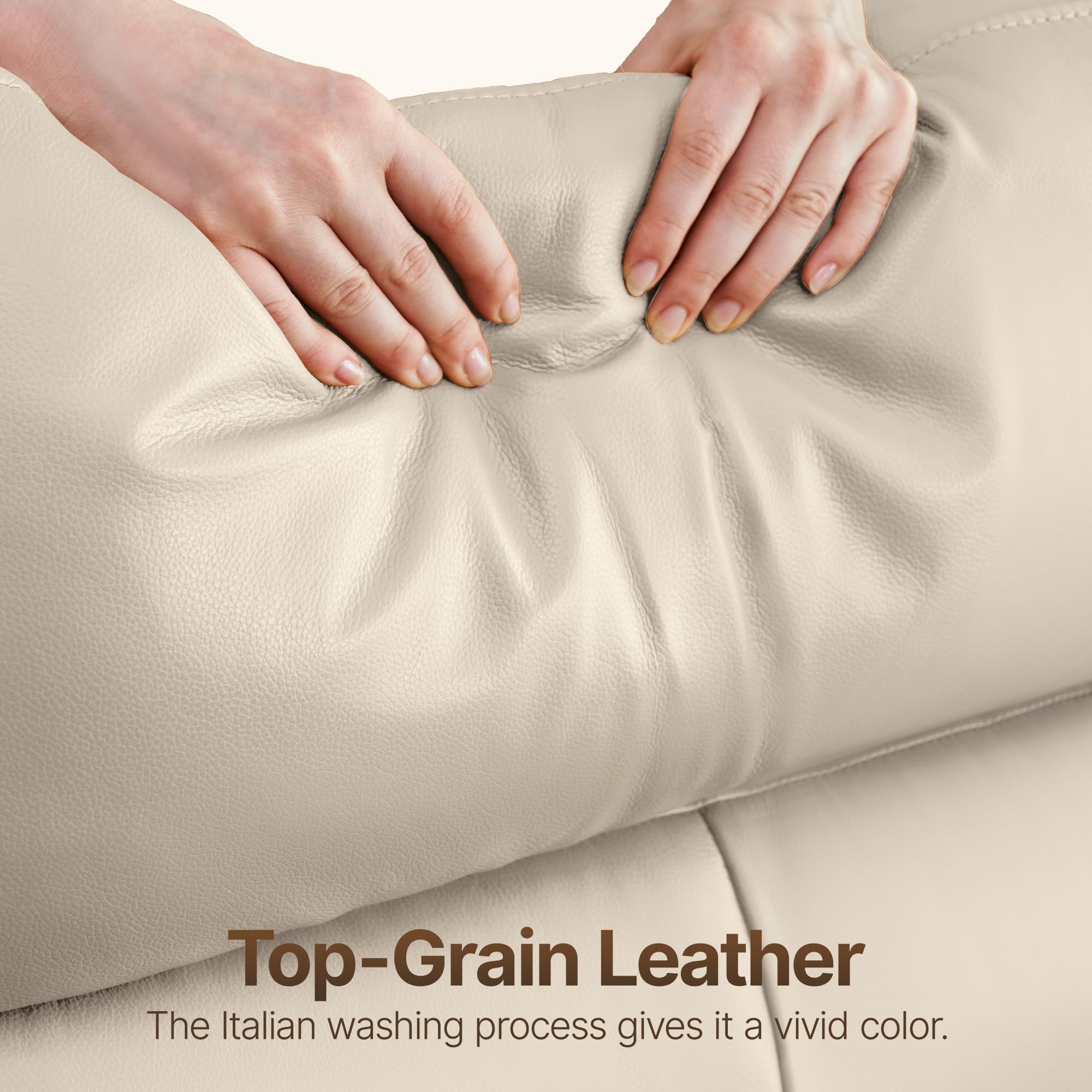 Leather Recliner Chair with Adjustable Headrest