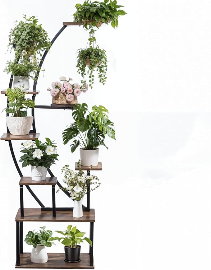 5-Tier Corner Plant Stand Indoor Tall Flower Shelves 2PCS