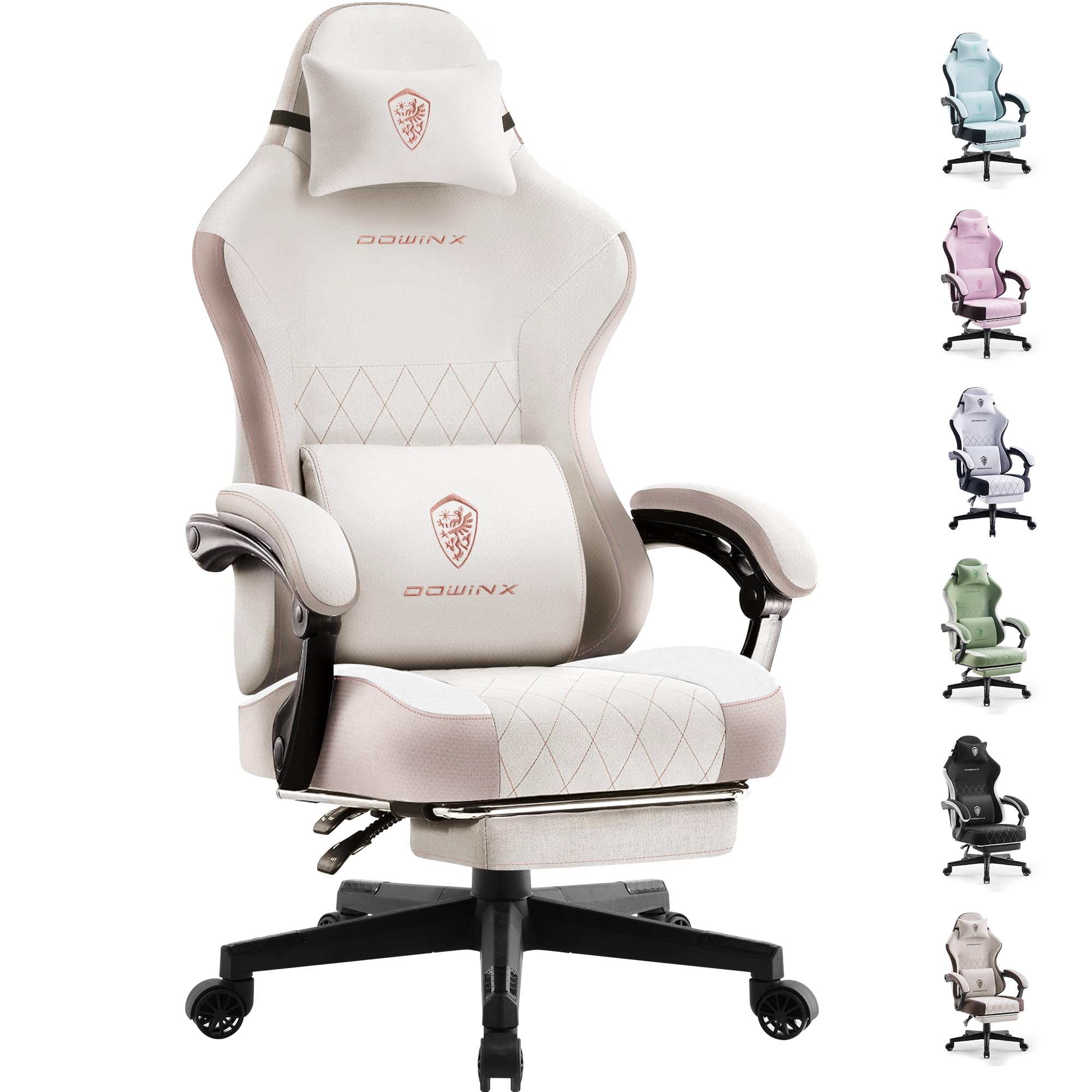 Ergonomic Gaming Chair with Pocket Spring Cushion and Footrest