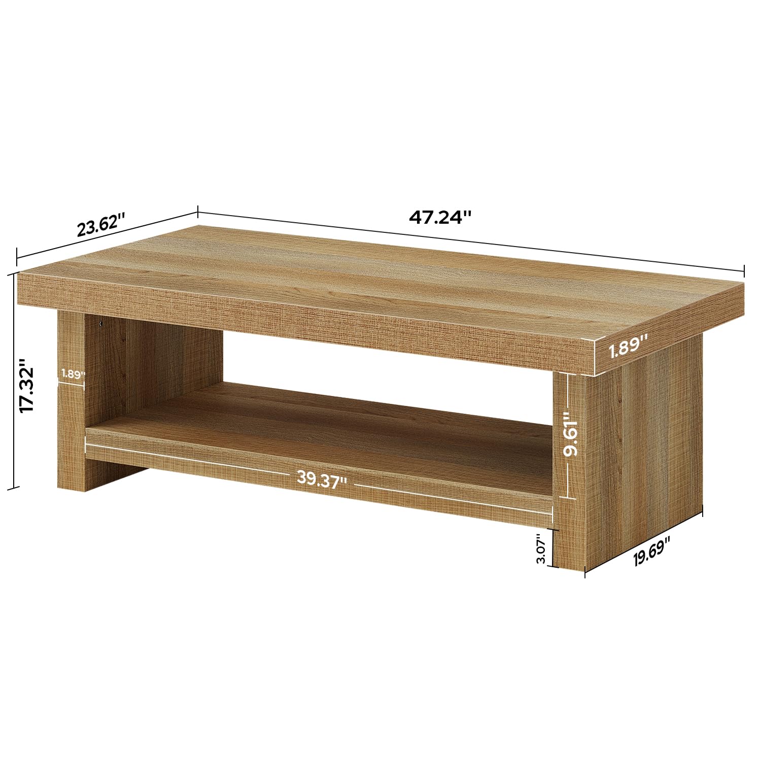 Rectangle Coffee Table with Storage
