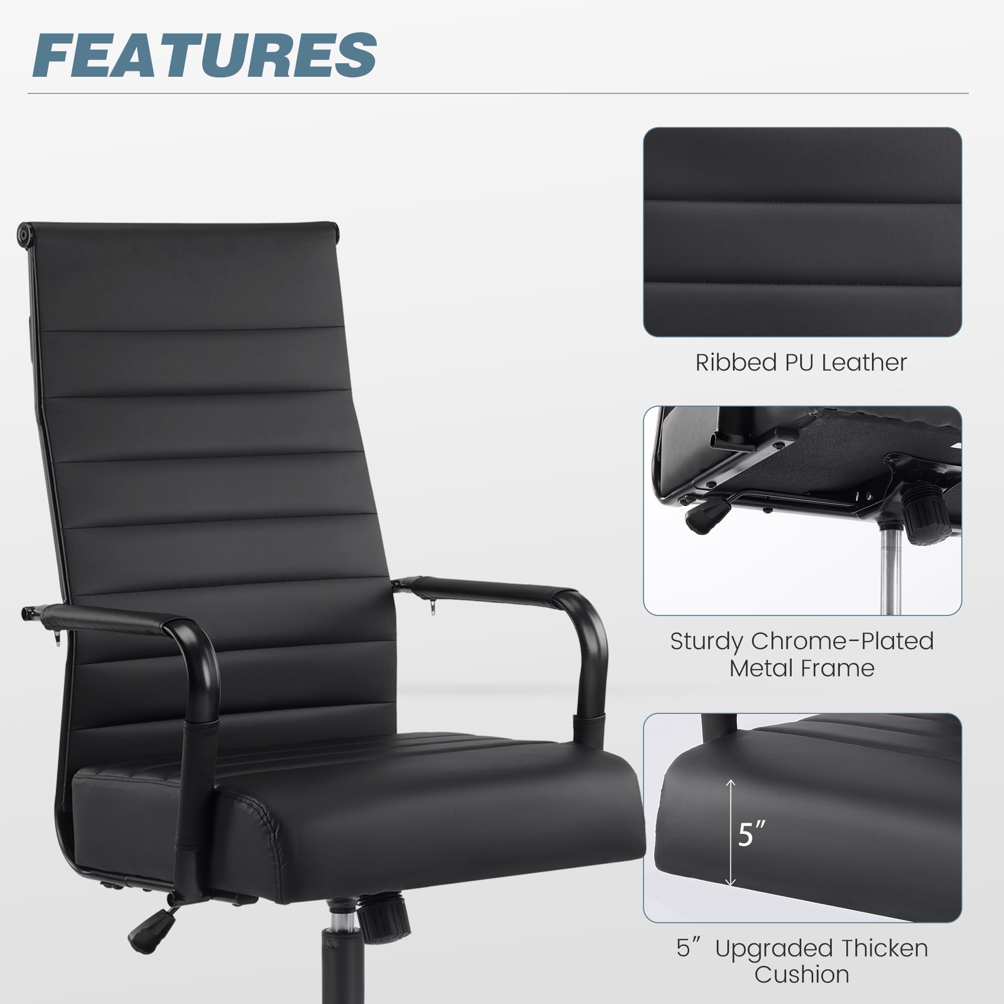 Ergonomic Executive Office Chair with High Back