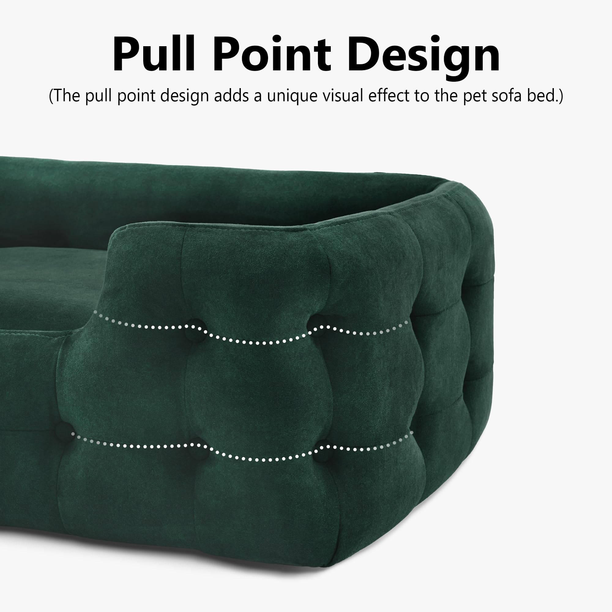 Dog Sofa Bed with Washable Cushion Cover 33 Inches