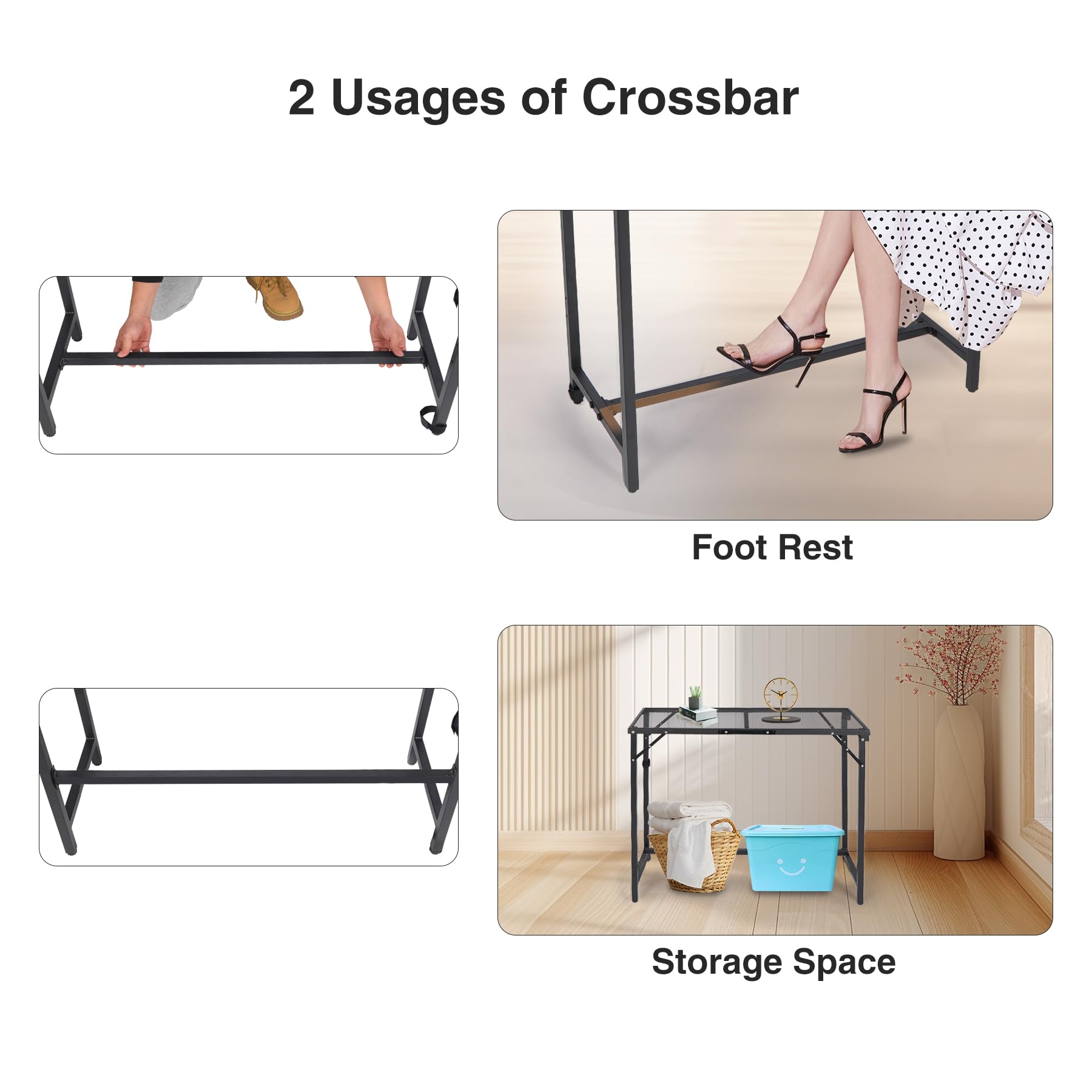 39 Inch Folding Outdoor Bar Table with Waterproof Mesh Top