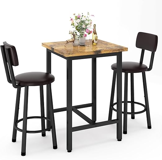 3 Piece Pub Dining Set Counter Height