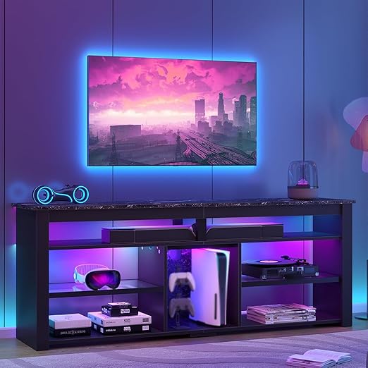 63" LED TV Stand with Gaming Storage