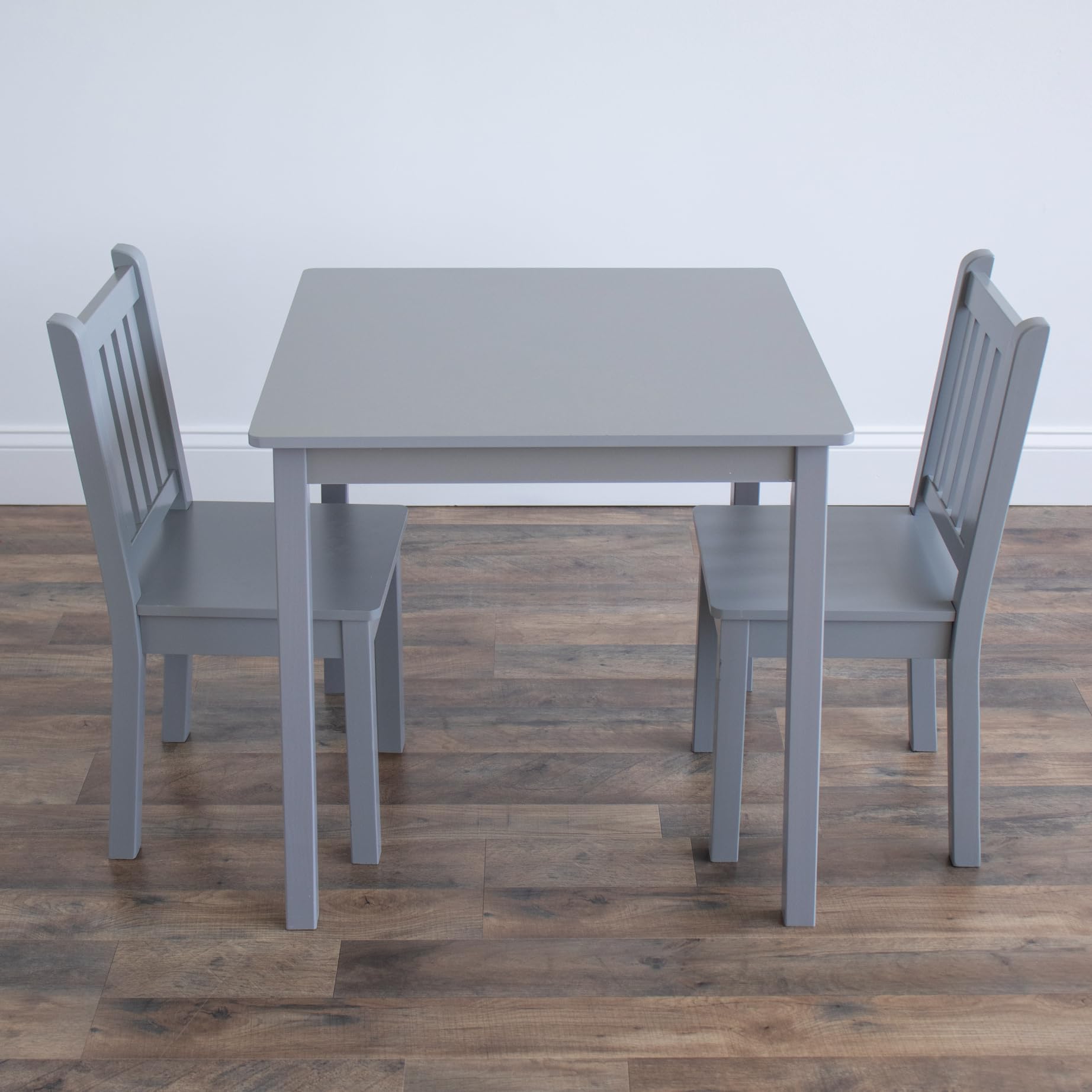 Kids Wooden Table and 2 Chairs Set Grey