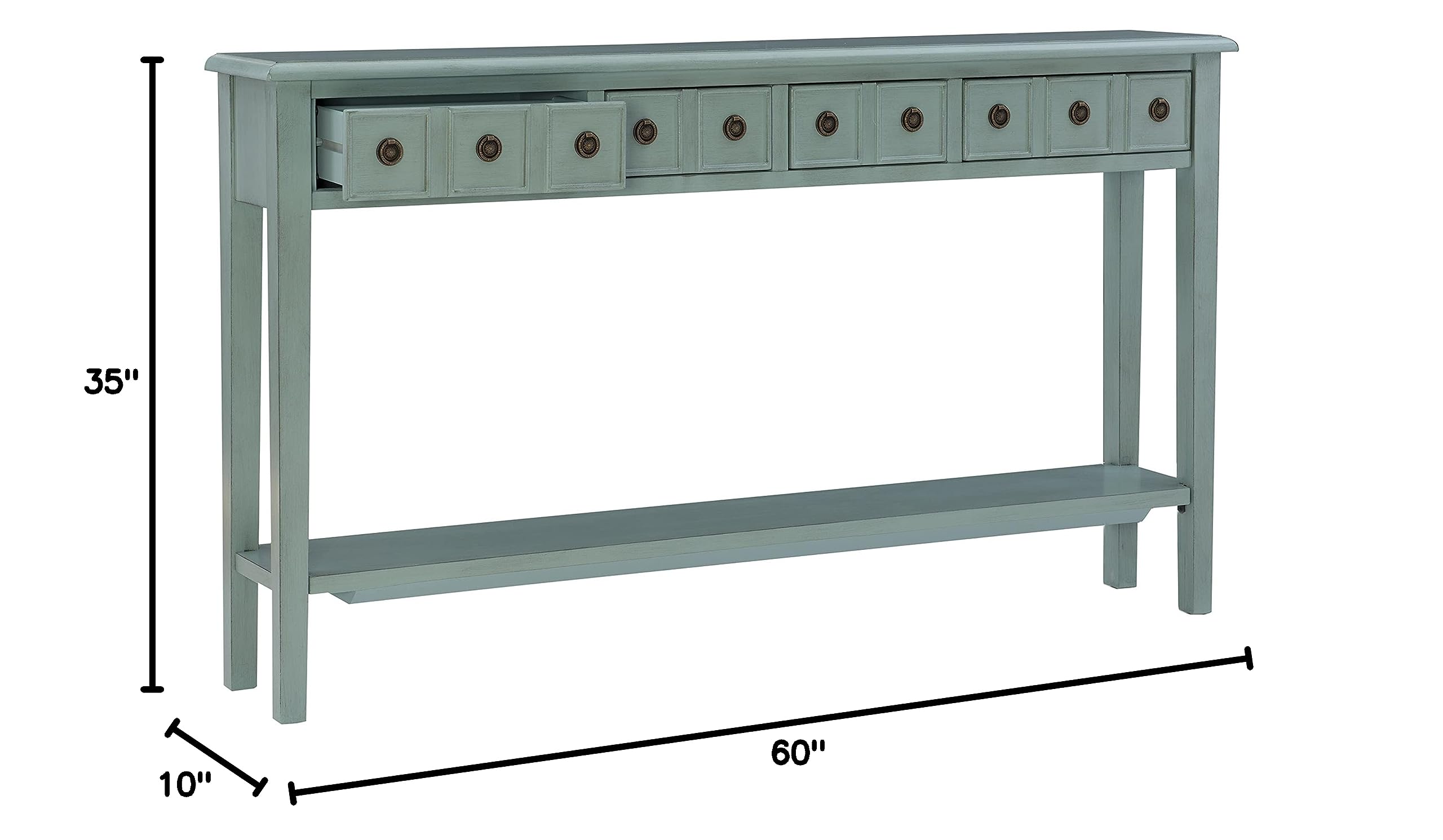 Sadie Long Console Table with 4 Drawers