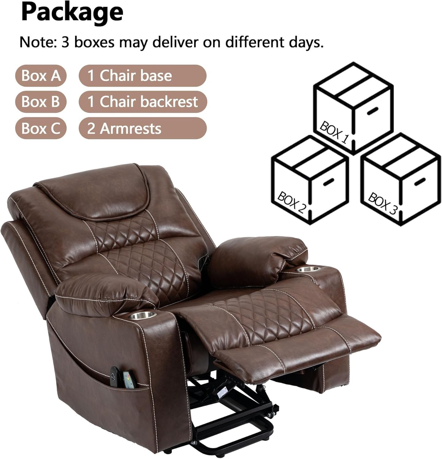 Electric Lift Recliner with Heat and Massage