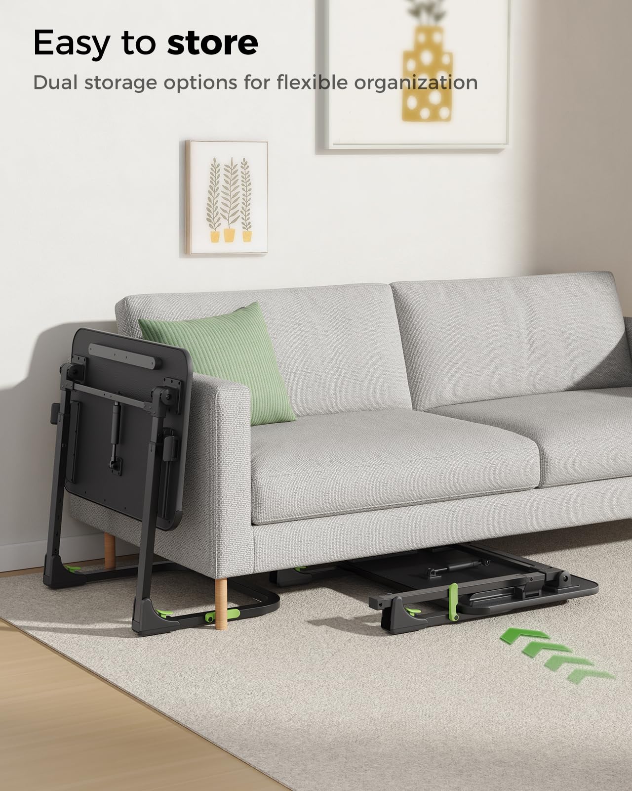 Adjustable Folding TV Tray Table