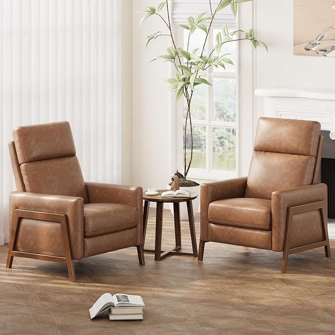 Push Back Wingback Recliner Chair