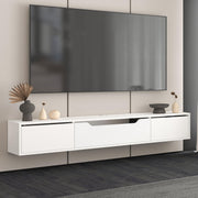 Floating TV Stand for 80 Inch TVs with Hidden Storage