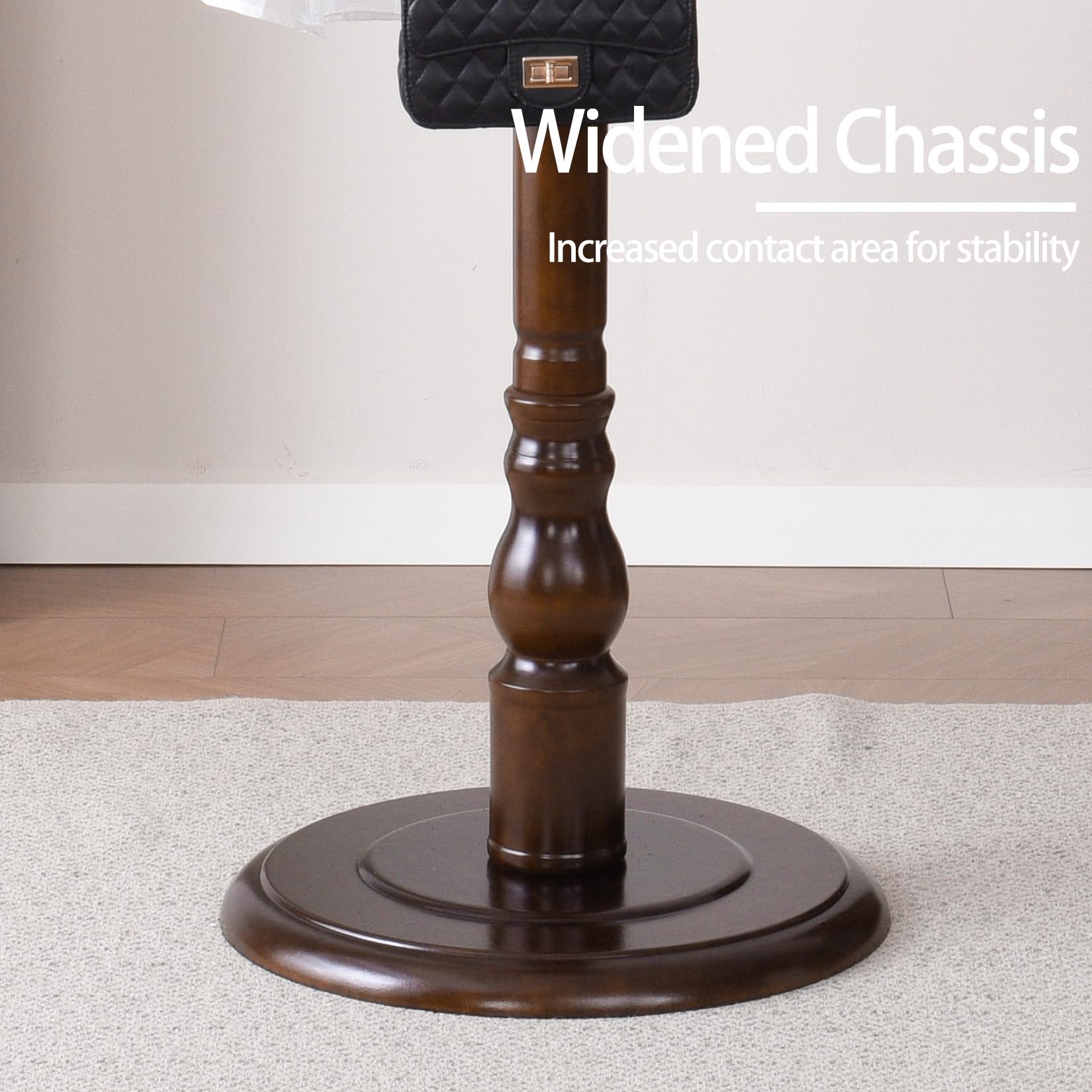 Wood Coat Rack Freestanding with 11 Hooks