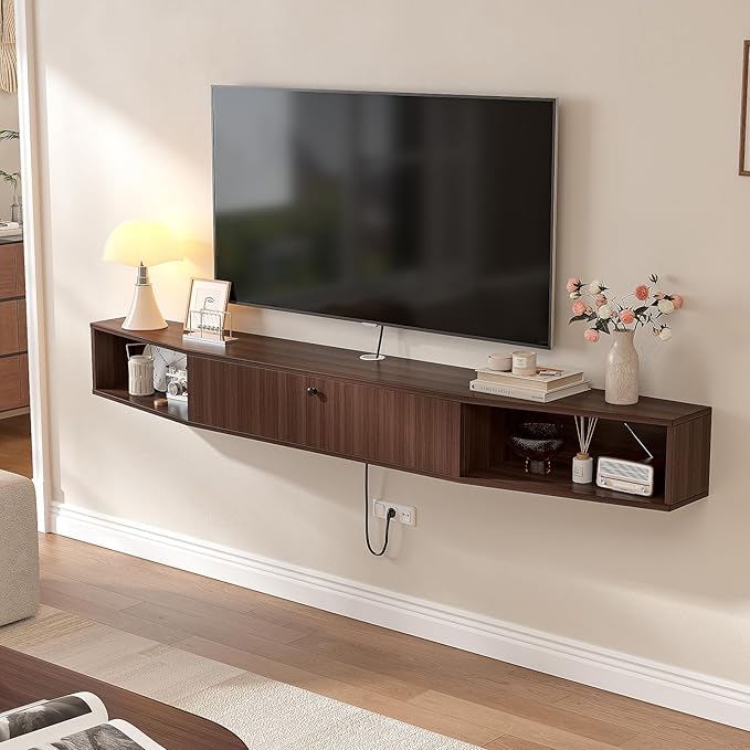 47" Wall Mounted Floating TV Stand with Storage