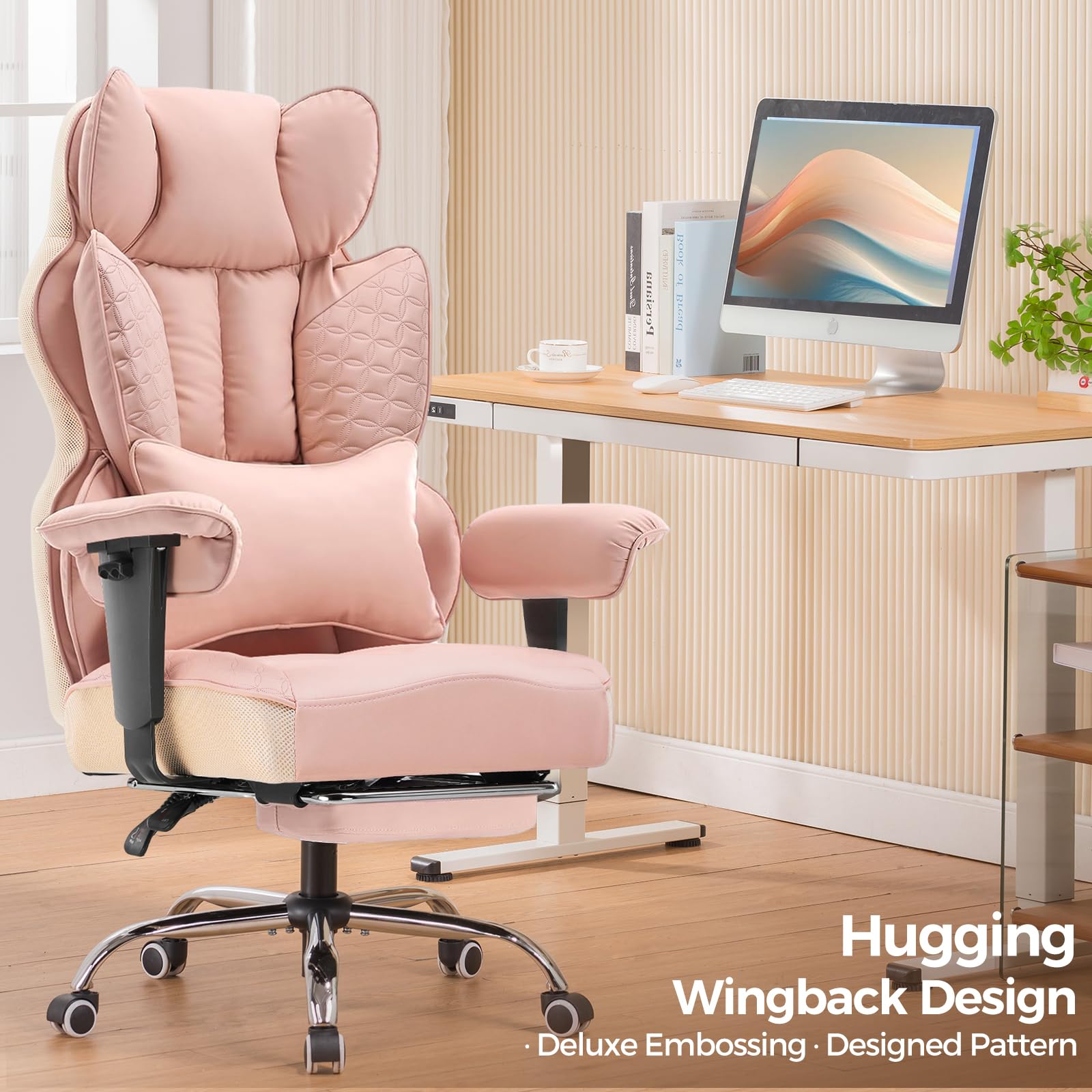 Big and Tall Office Chair 400lbs with Lumbar Support