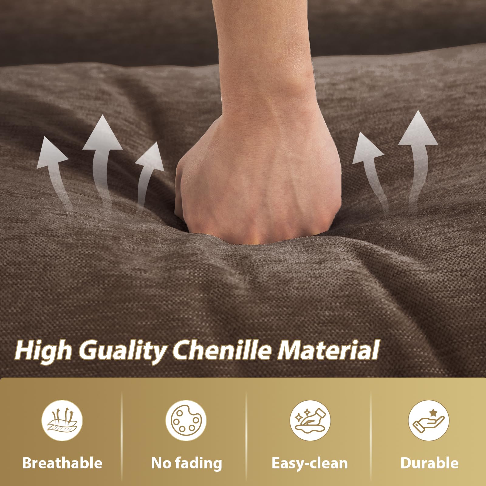 71" Modular Chenille Loveseat Sofa