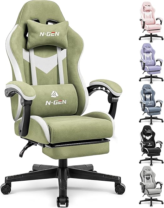 Ergonomic Gaming Chair with Lumbar Support and Adjustable Armrests