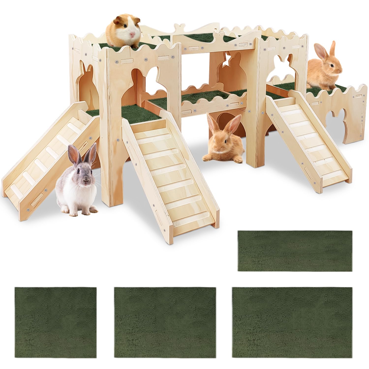Extra Large Wooden Rabbit Castle Hideaway