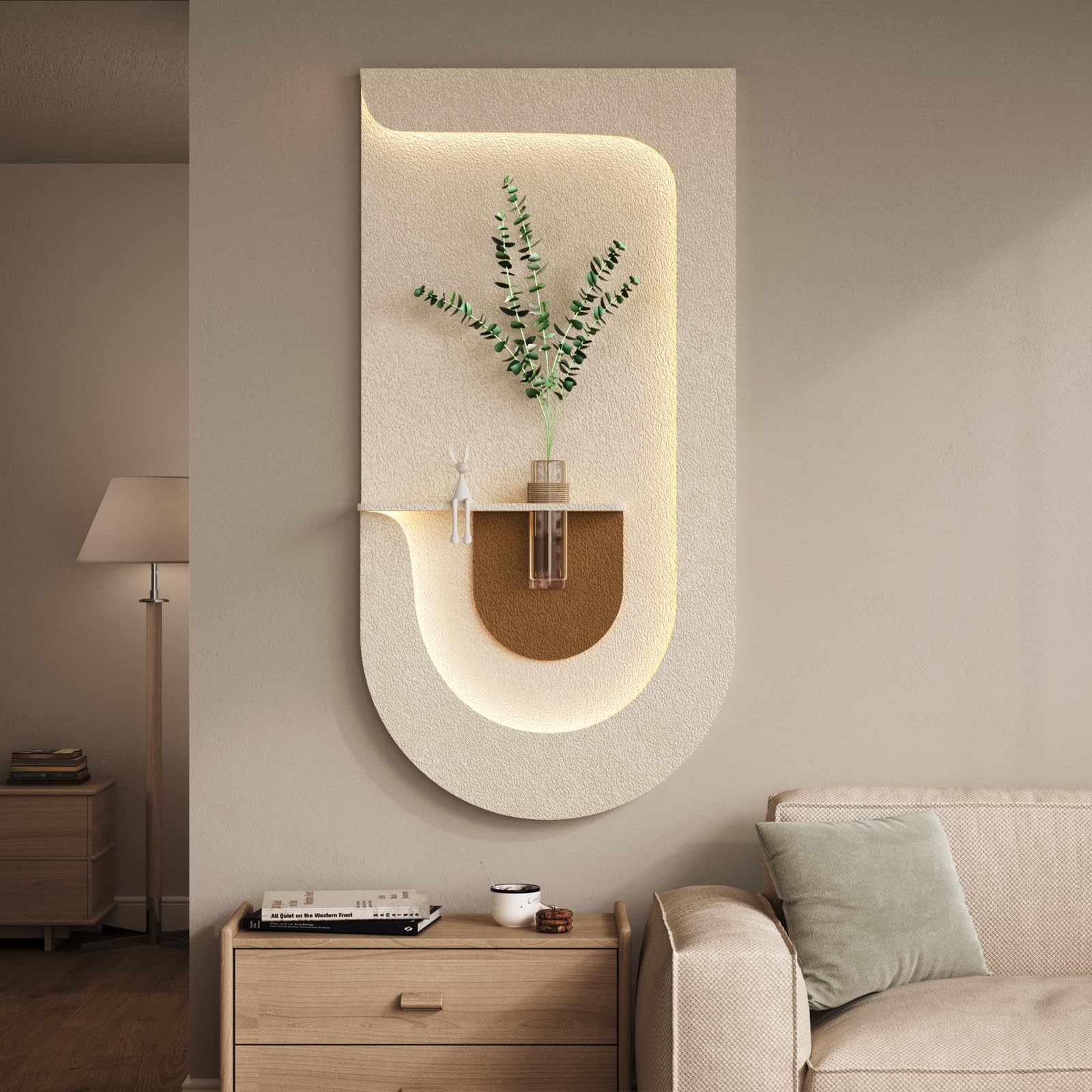 3D Textured LED Lighted Wall Art Decor