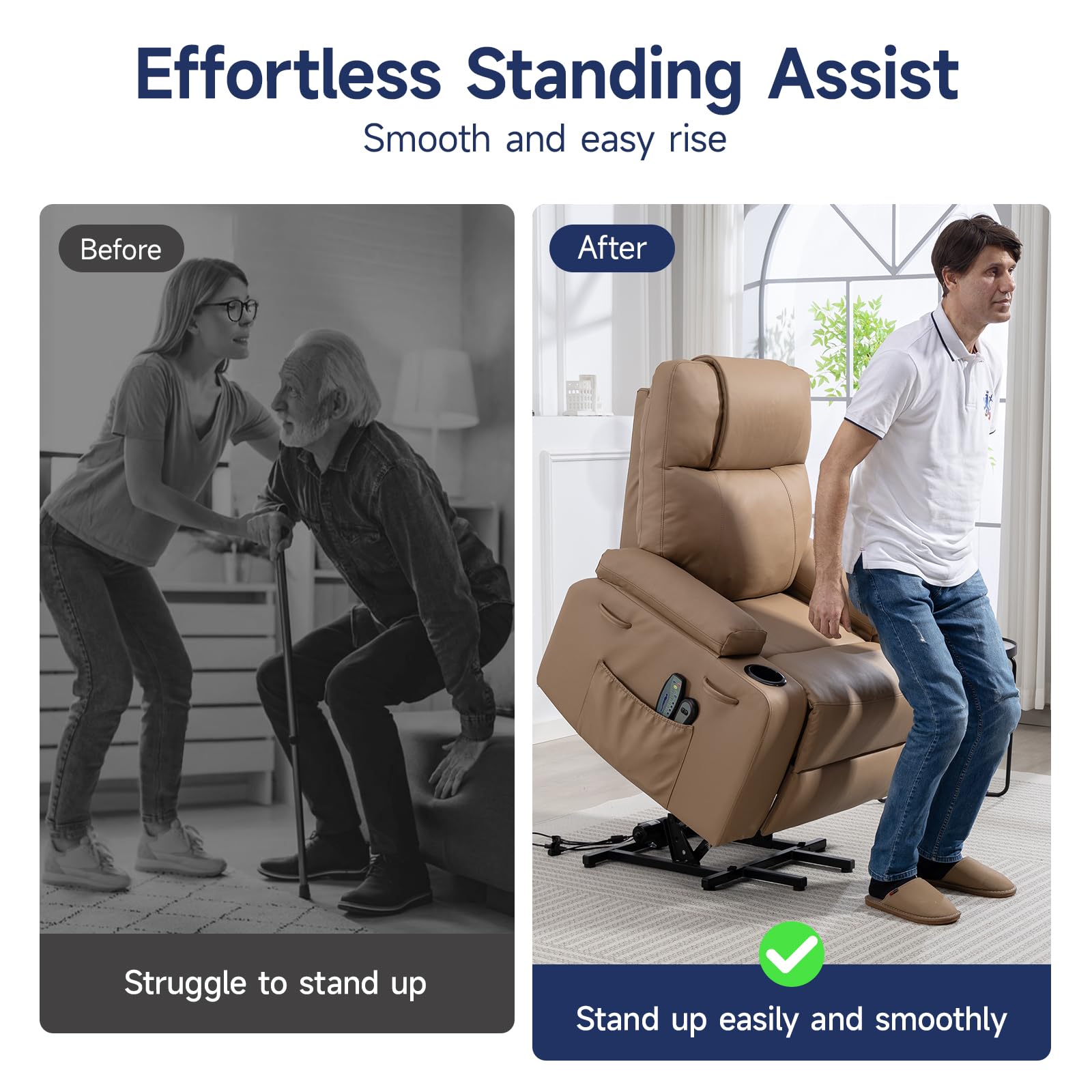 Power Lift Recliner with Massage & Heat