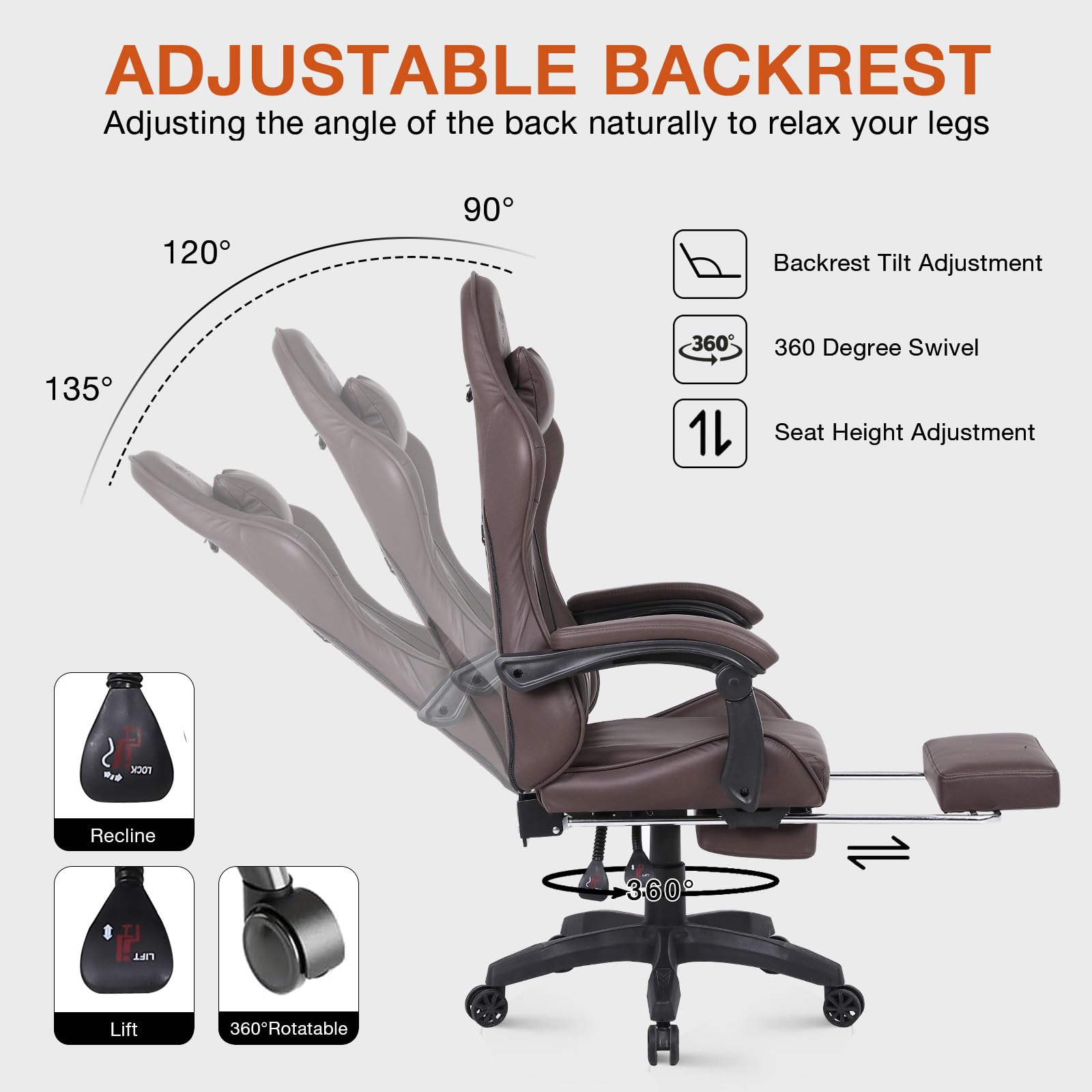 Ergonomic High-Back Office Chair with Lumbar Support