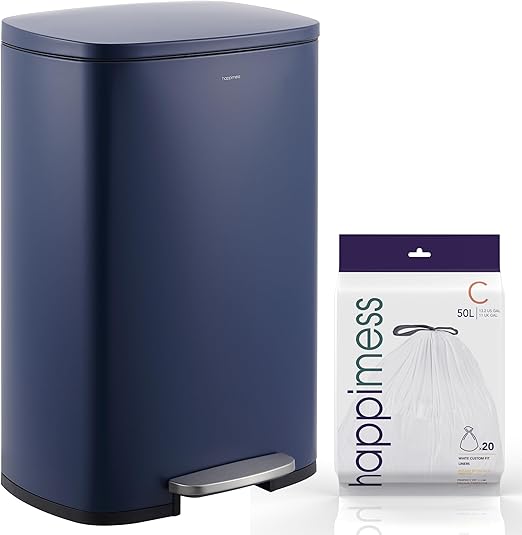 Rectangular Step Trash Can with Soft-Close Lid